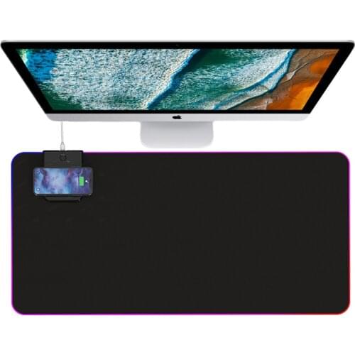 LED Light Wireless charging Mouse Pad RGB Large Keyboard Cover Non-Slip Rubber Base Computer Carpet Desk Mat PC Gaming Mouse Pad