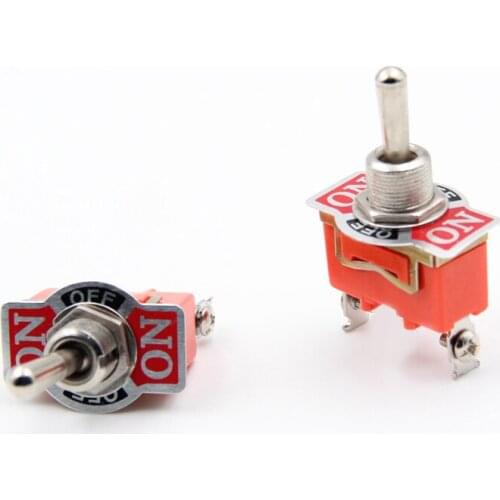 Black Red Miniature On Off Small SPST Toggle Switch 12V Heavy Duty Toggle Flick Switch ON/OFF