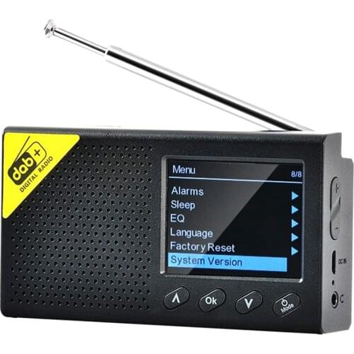 Digital DAB & FM Radio, Portable Digital Radio Rechargeable Wireless DAB+FM Receiver with Stereo Speaker Sound System