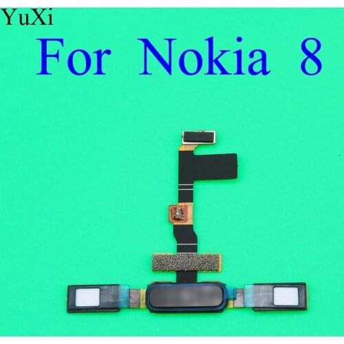 YuXi Finger Print Sensor for Nokia 8 TA1004 TA1052 TA-1004 TA-1052 Home Button Fingerprint Menu Return Key Sensor Flex Cable