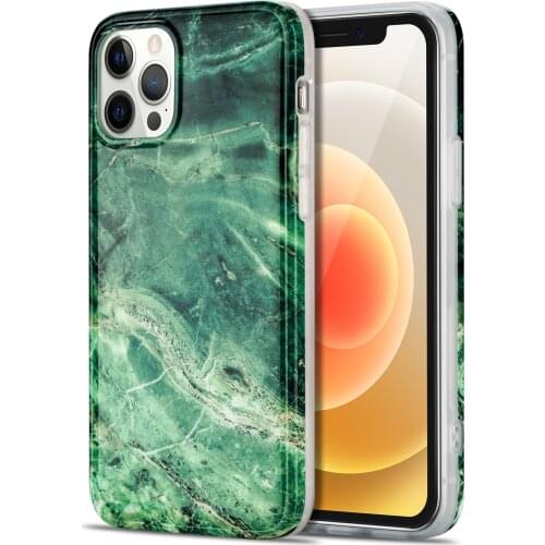 For iPhone 12 Pro Max/iPhone 12 Pro Marble Case, Slim Thin Glossy Soft TPU Rubber Gel Phone Case Cover for iPhone 12 Mini