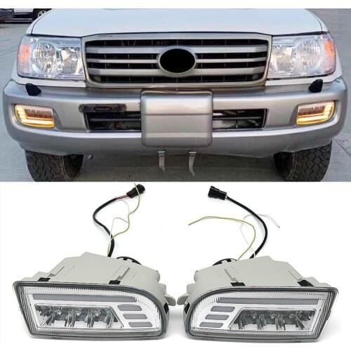 2pcs LED Daytime Running Light DRL Lamps For TOYOTA LAND CRUISER 100 LC100 1998-2008 UZJ100 FZJ100 Car Accessories