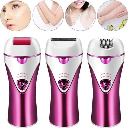 3 in 1 Electric ladys shaver with epilator charging motion for private parts shaving leg hair, armpit hair, pubic hair shavr