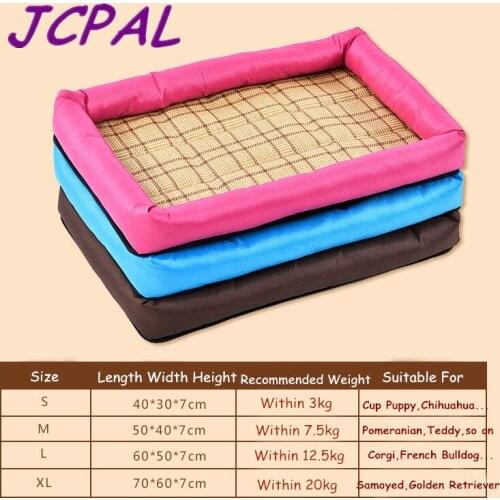 JCPAL Simple Style Dog Bed For All Kinds Of Size Dog Breathable Pet Bed With PP Cotton And Bamboo Mat Waterproof Dog Mat