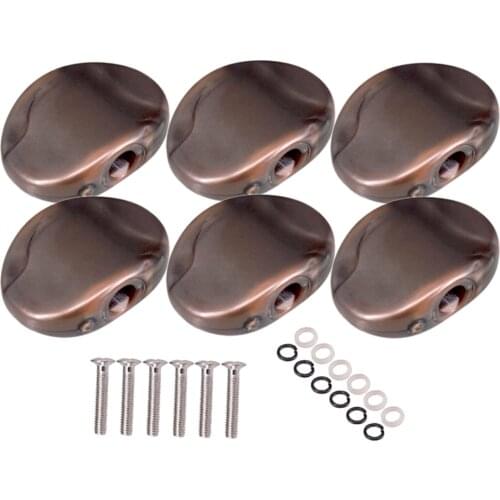 6pcs Guitar Tuning Pegs Caps Machine Head Classical Guitar Replacement Buttons Knobs for Acoustic Folk Guitar