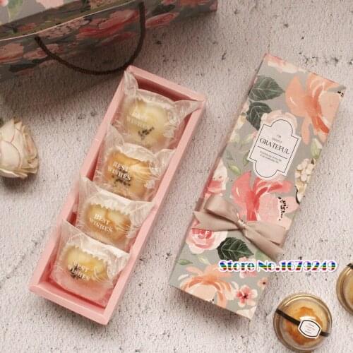 28.5*10*5.5cmMacaron Box flowers designing long cookie biscuit Macaron cake boxes candy party gift package box supply favors100