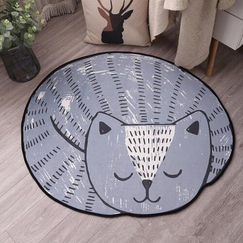Cute cartoon cat Carpets Home computer chair hanging basket swivel chair bedside Antiskid floor mat rugs multifunctional carpet