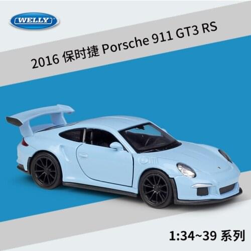 Welly 1:36 for 911 GT3 RS Alloy Diecast Model Car Kids toys Christmas gift Adult collection Pull back car