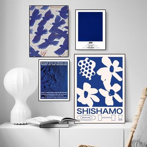 Wall Art Yves Klein - Klein Blue - Klein Monochrome Exhibition Poster Printable Art French Modern Artwork Canvas Print Painting