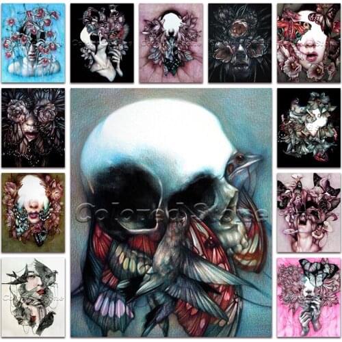 New 5D Full Square Diamond painting embroidery Cross stitch Alien butterfly flower beauty 3D DIY Round Drill Drawing mosaic 030