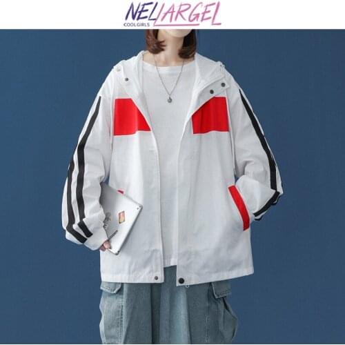 NELLARGEL Women Harajuku Patchwork Vintage Jacket 2021 Female Varsity Korean Fashion Baseball Jacket Girl Designer Causal Jacket