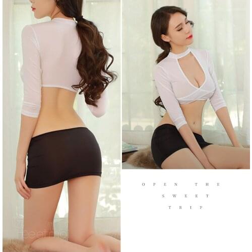 Sexy lingerie European and American womens adult sexy secretary uniforms temptation role-playing suit