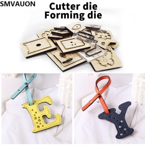 SMVAUON Letter Pendant Cutting Dies Leather Knife Cut Die Customized Key Ring Making Decor Supplies Dies Template