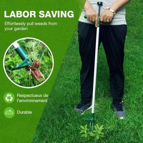 Standing Plant Root Remover Weed Remover Stainless Hand Weeder Tool Durable Garden Lawn Weeder Yard Grass Root Remover