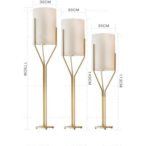 Post-modern Tree Standard Lamp Designer Creative Trigeminal Fabric Led Lamp Hotel Villa Project New Floor Lamp lambader