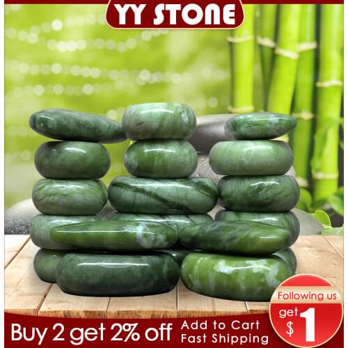 Tontin Jade glaze hot stone massage Set massager back massageador Health Care stones for massage spine basalt lava stone spa
