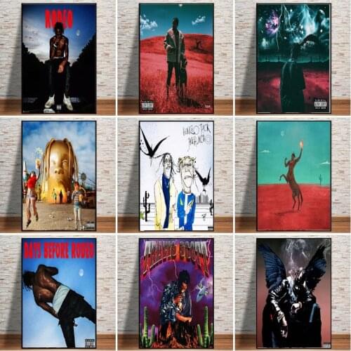 Travis Scott Astroworld Rodeo DAYS Rap Music Album Star Canvas Paintnig Poster Prints Wall Art Wall Picture Home Decoration