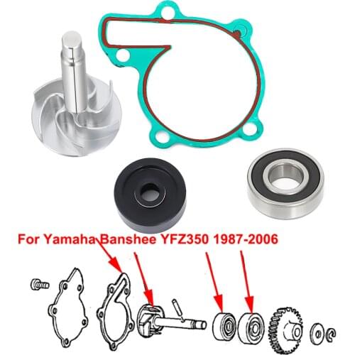 Water Pump Aluminum Billet Impeller Bearing Seal Gasket For Yamaha Banshee 350 YFZ 350 YFZ350 1987-2006