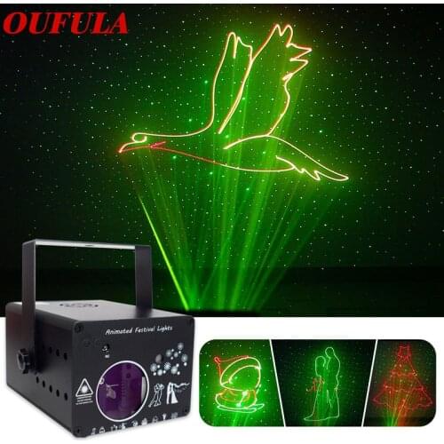 WPD 3D Full Color Animation Laser Projection Light Christmas Bar KtV Beam Animation Stage DJ Disc Laser Light
