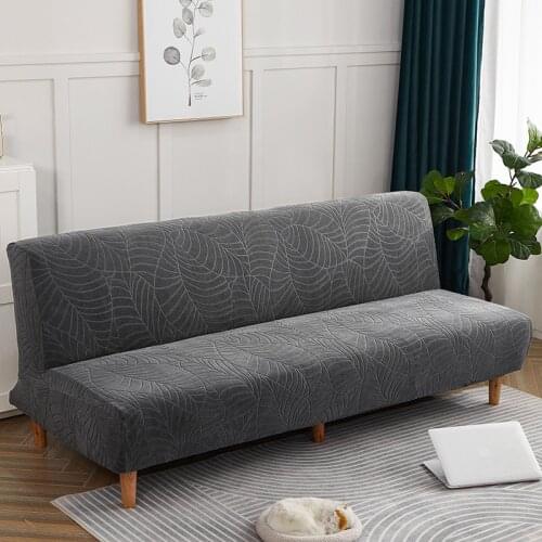Jacquard Waterproof Armless Sofa Bed Cover Thicken Sofa Cover Bedspread For Living Room All-inclusive Furniture Protective Case