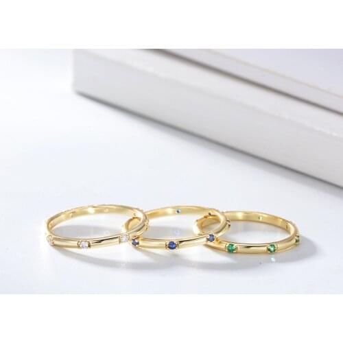 925 sterling silver rings for women Trendy simple zircon European style fine jewerly party cocktail thin finger accessory gifts