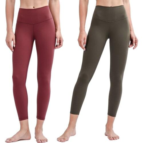 Women Workout Leggings Compression Waist Buttery Soft Yoga Pant Gym Tights Four-Way Stretch Hidden Waistband Pocket 19 Colors