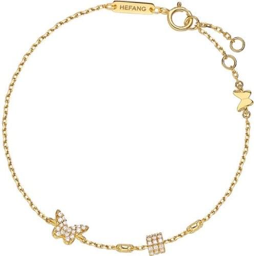 SLJELY Fashion S925 Sterling Silver Lovely Mini Butterfly Bracelet Women Girls High Quality Luxury Brand Party Jewelry