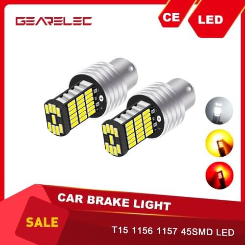 1pcs T15 LED BA15S 1156 P21W W16W Canbus No Error Daytime Running Lights DRL Reversing lights 4014 45SMD Turn Signal Light 12v