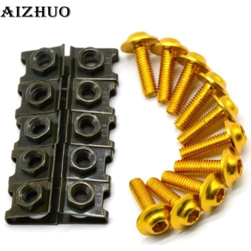 10 pieces 6mm motorbike screwse body fairing For Aprilia CAPANORD 1200 Rally ETV1000 MANA FALCO SL1000