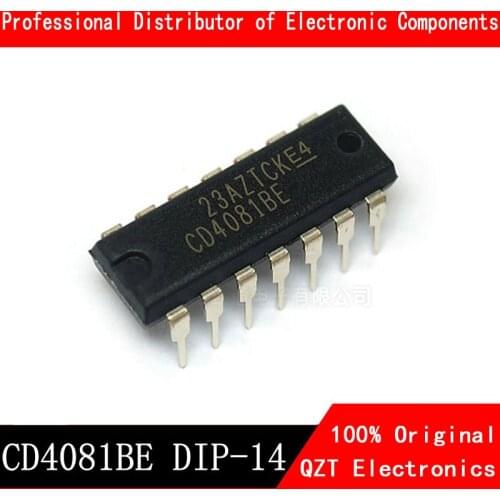 10pcs/lot CD4081BE DIP14 CD4081 DIP 4081 4081BE DIP-14 new and original IC