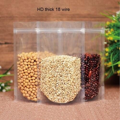 100pcs Reusable Bags Clear Food Storage Package Small Jewelry Packing Reclosable Vacuum Storage Bag Thick Fresh bag