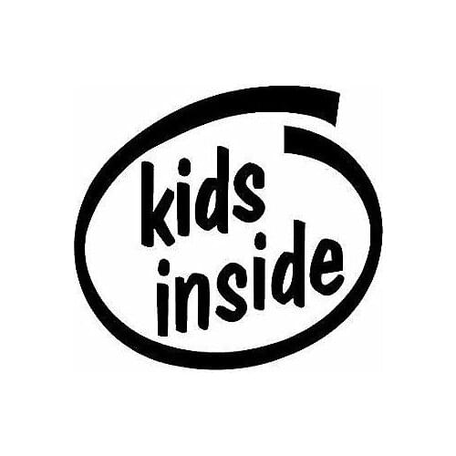 2Pcs KIDS INSIDE Vinyl cut window decal ! BUMPER STICKER car warning sticker car styling DIY decal sticker 15cm