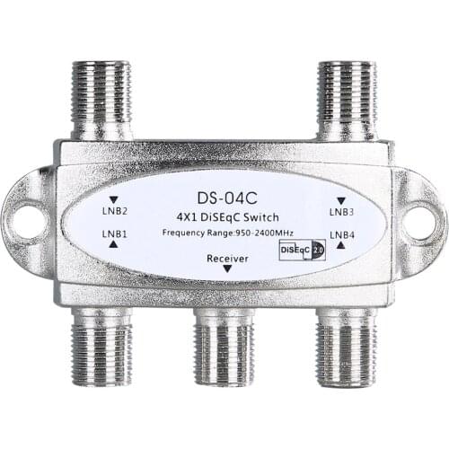 2017 New Wideband 4x1 DiSEqC 2.0 Model 4x1W Premium Satellite Switch FTA Dish LNB High Isolation Switch For Satellite Receiver