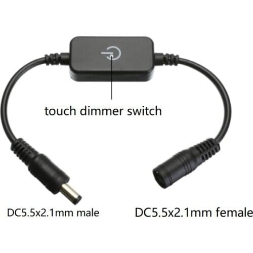 5pcs/lot 12V 24V DC Power Cable with 5.5x2.1mm Male and Female Plug and Dimmer Switch