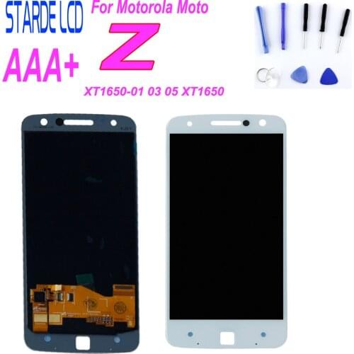 For Motorola Moto Z XT1650 LCD For moto Z XT1650 Display LCD Screen Touch Digitizer Assembly Black and White