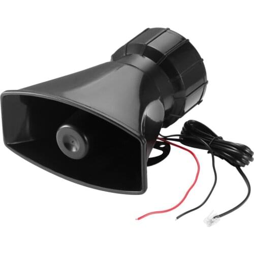 Onever Car Alarm Horn 12V 100W 7 Siren Sounds Car Siren Vehicle Horn Mic PA Speaker System Loud Security Alarm Amplifier Hooter