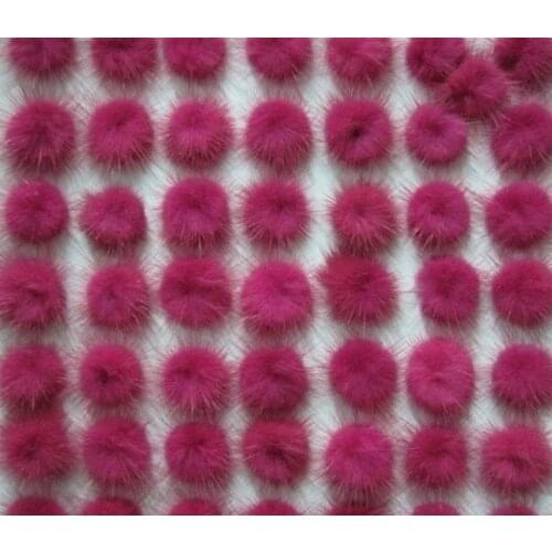 Free shipping!!!! DIY jewelry findings-30mm rose red color mink fur ball/can select you need color