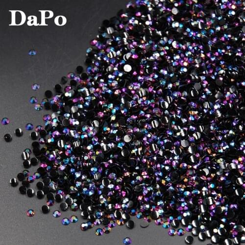 Hot Sale Black AB Magic Color Jelly Resin Rhinestone For Nail Art Phone Stick Rhinestones Crafts DIY Decoration