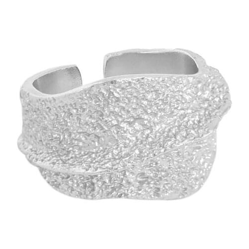 925 Sterling Silver Rings Gift For Women Irregular Trendy Minimalist Adjustable Fine Aesthetic Open Rings 2021 Trend Jewellery