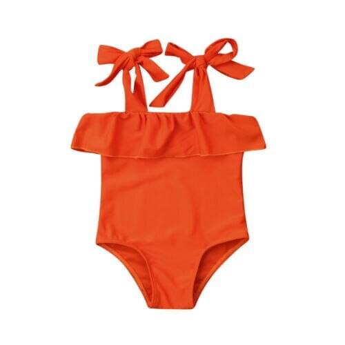 Newborn Kids Baby Girls Bikini Set Summer Solid Color Lace Swimwear Swimsuit Beachwear Bathing Suit AU