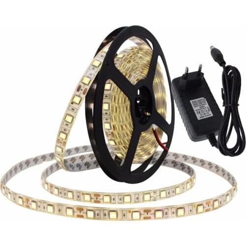 LAIMAIK RGB LED Strip Light kit + Bluetooth Controller Dimmable + Power Supply SMD 5050 Flexible LED Ribbon Tape + self Adhesive