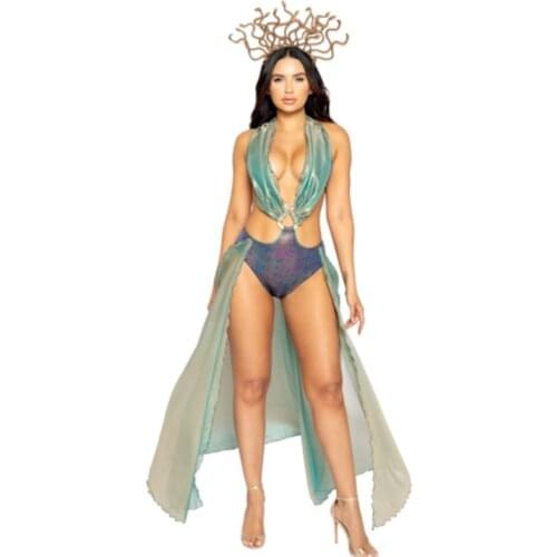 Halloween Sexy Egyptian Queen Cleopatra Exotic Costume Carnival Party Greek Goddess Cosplay Fancy Dress