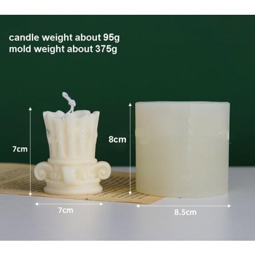 Creative Roman Column Silicone Aromatherapy Home Decoration Scented Candle Mold DIY Plaster Chocolate Soap Making Supplies