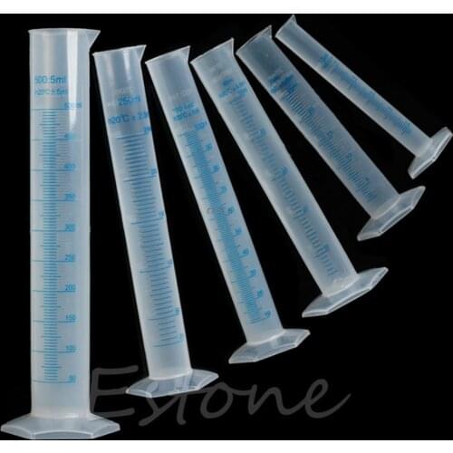 50ml Laboratory Liquid Trial Test Tube Jar Tool Plastic Measuring Graduated Cylinder New