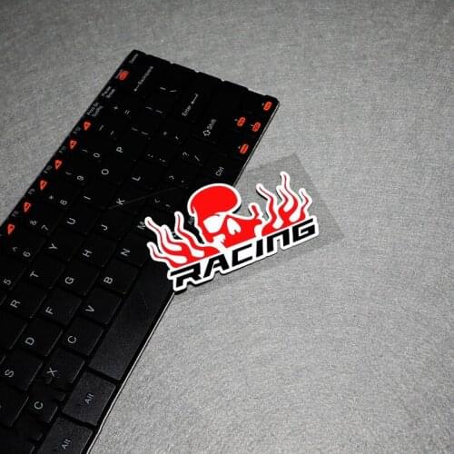LuLuSticker#175 10x5.7cm 3M Safety Reflective Skull Flaming Racing Stickers Motorcycle Helmet Car Door Windshield Stickers Decal