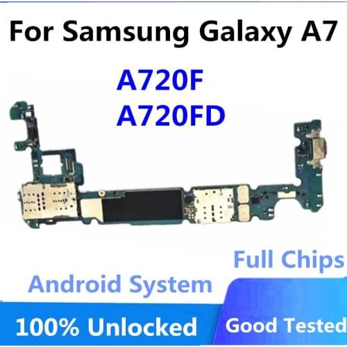 Motherboard For Samsung Galaxy A7 A720F A720FD Original Unlocked For Galaxy A7 A720F Logic Board With Full Chips Full Working