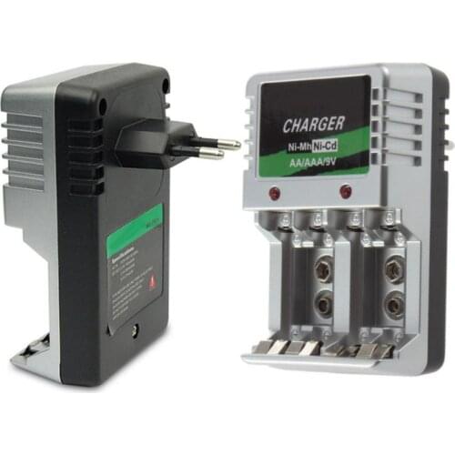 Mini EU Plug Standard Charger For AA/AAA/9V/Ni-MH/Ni-Cd Rechargeable Battery Home Travel Universal Wall Charger