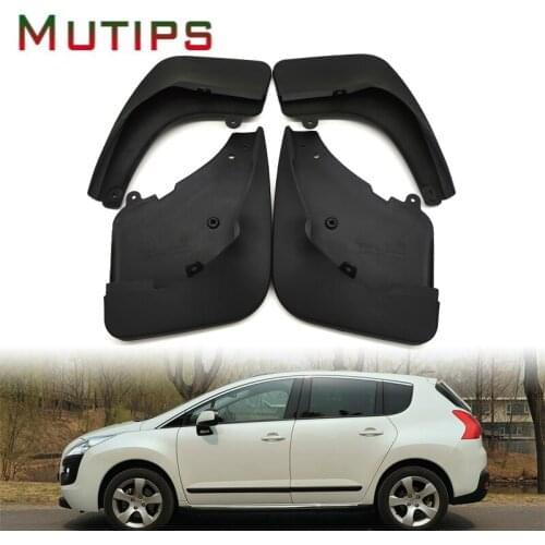 Mutips For Peugeot 3008 2008-2015 rear car mud flaps splash guards protector cover fender flares accessories car-styling auto