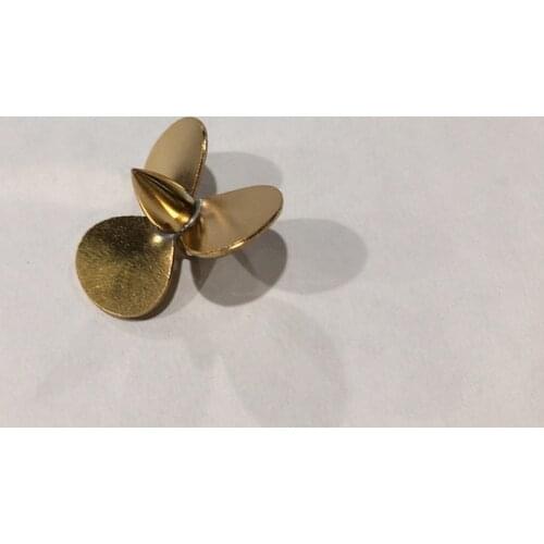 1PC RC Simulation Boat Model Brass Propeller Dia 30mm 3-blade Paddle Aperture M3 Soldering Positive Reverse Mini Props DIY Parts