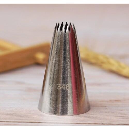 #348 Piping Nozzle Cream Decorating Open Star Tip Pastry Tips Fondant Cake Decorating Sugarcraft Tool Baking & Pastry Tools